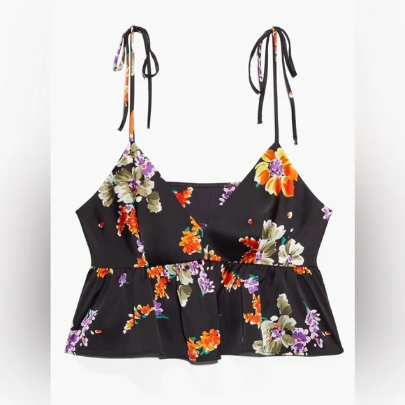 NIGHT BLOOMS SATIN SLEEP CAMI - Picture 3 of 7